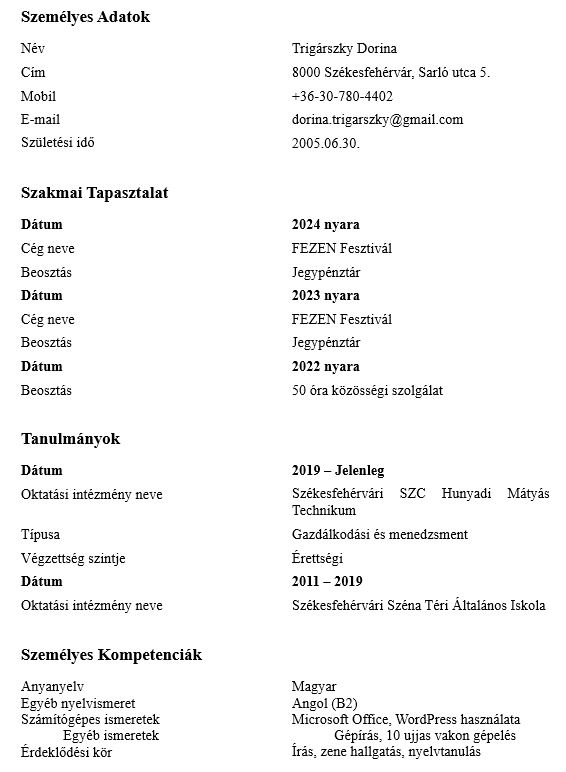 Önéletrajz